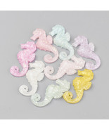 4 Large Resin Seahorse Cabochons Assorted Lot 41mm Ocean Crafts Supplies... - $121.47 MXN