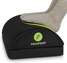 Ergofoam Foot Rest For Under Desk At Work - Chiropractor Endorsed, Black, Mesh - $59.99