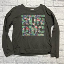 Treasure &amp; Bond Girls Sweatshirt RUN DMC Floral Graphic Charcoal Gray Size XL - $19.75