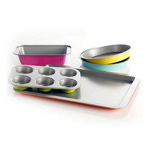 Gibson Home Color Splash Lyneham 5 pc Carbon Steel Bakeware Set - $1,279.81 MXN