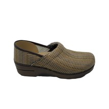 DANSKO Women’s Clogs Canvas Fabric Khaki Multicolored Dots Shoes Size 41 - £35.18 GBP