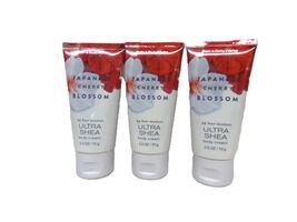 3 Bath &amp; Body Works Travel Size Body Cream JAPANESE CHERRY BLOSSOM  Set ... - $15.95