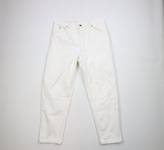 Vintage 90s Levis 550 Orange Tab Mens 38x30 Relaxed Fit Tapered Leg Jeans White - £63.25 GBP