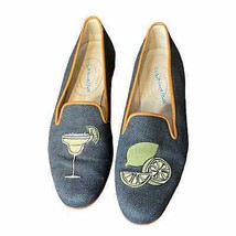 Stubbs Wootton Loafers Lemon Glass Juice Canvas &amp; Leather Shoes Size 9.5 - $128.69