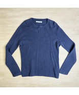 Outerknown Upcycled Cotton Pullover Waffle Knit Sweater Navy Blue Size M... - €51,48 EUR