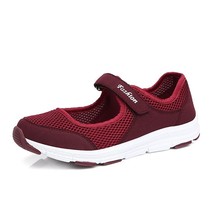 Women Sneakers Fashion Breathable Mesh Casual Shoe 766Maroon 37 - £23.91 GBP