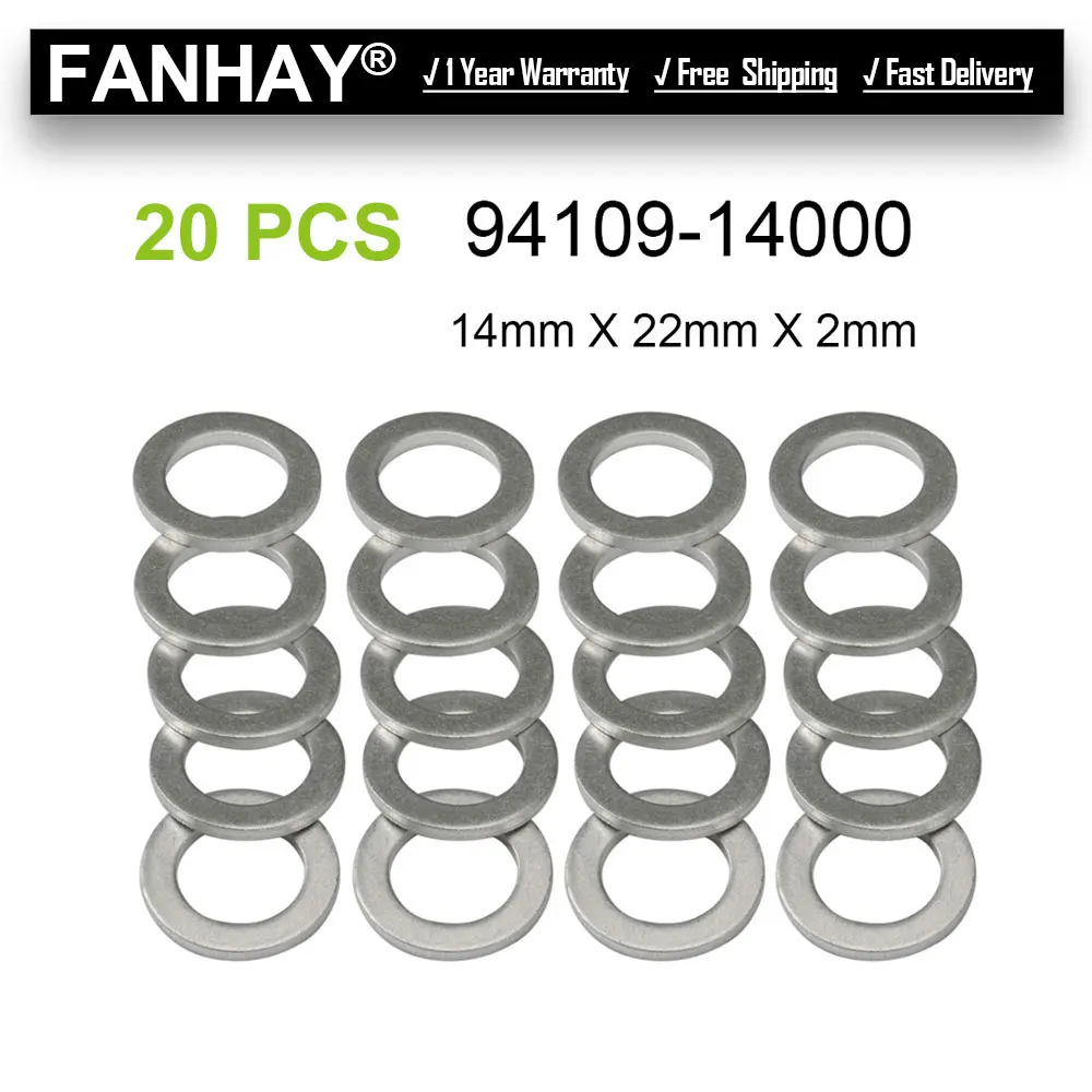 20Pcs/Set New 14mm Oil Drain  Crush Washer Gasket 94109-14000 9410914000 For  CR - $56.02