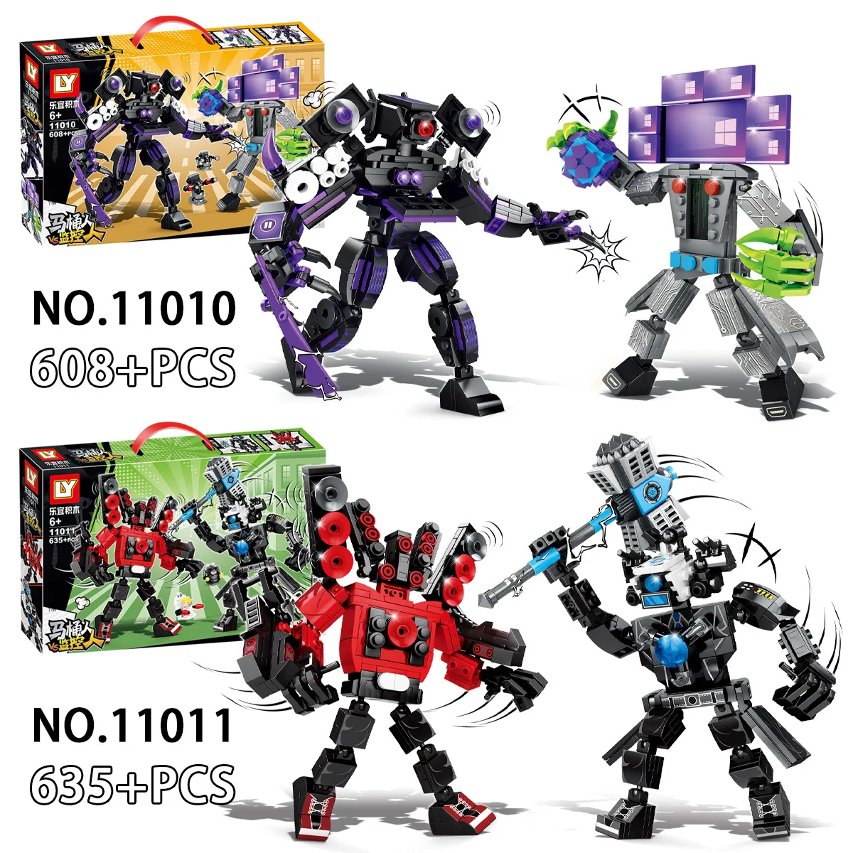 Mattoncini Da Costruzione YZ MOC1305 Toilet Man Titan, Set Modello Skibidi Con Personaggi Cameraman E Scienziato, Giocattolo Da Costruzione Per Bambini E Fan, 323+ Pezzi - 2