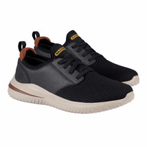 Skechers Men&#39;s Size 12 Delson Lace-up Sneaker Shoe, Black - £27.51 GBP