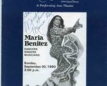 Maria Benitez signed Program The Grand Opera House Galveston Texas 1990 - £17.03 GBP