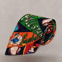 Mickey Inc Pennant Fever Silk Necktie Baseball Mickey Mouse Donald Duck Goofy - £13.27 GBP