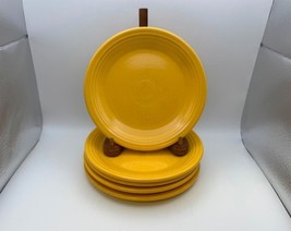 Set of 5 Vintage Homer Laughlin Fiestaware FIESTA YELLOW Salad Plates - $49.99