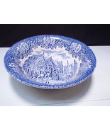 1 Large Open Bowl English Ironstone  ~~ Blue - Horse & Couch ~ Eng ~ Wm M... - $17.99