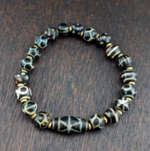 South Asian Burmese Antiques Trade Pumtek petrified Wood Beads Lot BR-19 - $147.20