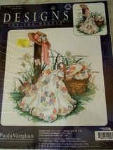 NEW SEALED DESIGNS FOR THE NEEDLE COUNTED CROSS STITCH KIT PINK RIBBON #... - £10.80 GBP