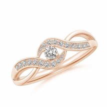 ANGARA Round Diamond Infinity Promise Ring in 14K Gold (Grade-IJI1I2, 0.26 Ctw) - £329.86 GBP