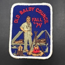 1974 Boy Scouts Old Baldy Council BSA Fall &#39;77 Patch Camping 3&quot; x 4&quot; - £9.74 GBP