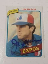 Jim Mason Montreal Expos 1980 Topps Autograph Card #497 Read Description - £3.94 GBP