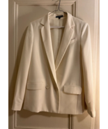 EXPRESS WOMEN&#39;S WHITE POLYESTER BLAZER JACKET SIZE 0, MACHINE WASHABLE, ... - £20.44 GBP