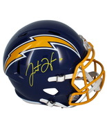 Justin Herbert Autographed Chargers 1974-87 Throwback Full Size Helmet F... - £385.35 GBP