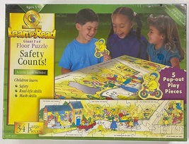 Learn To Read Safety Counts!  1&#39; x 4&#39; Floor Puzzle - NEW / SEALED - Ages... - $20.00