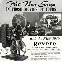 Revere Super 8mm Projector 1939 Advertisement Movie Film Camera DWKK10 - £21.93 GBP