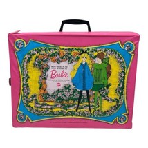 Vintage 1968 Mattel The World of Barbie Double Doll Case Original Pink Vinyl - £74.64 GBP