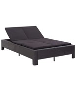  Sunbed Black PE rattan 78.7 in x 21.7 in x 2.4 in for cushions - €389,97 EUR