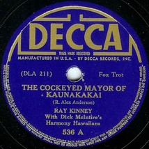 Decca 78 #536 - Dick McIntire&#39;s Harmony Hawaiians - &quot;Beneath A Banyan Tree&quot; - $9.00