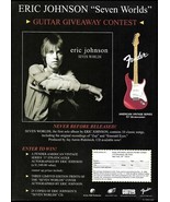 Eric Johnson 1998 Seven Worlds Fender &#39;57 Stratocaster guitar contest ad - $86.82 MXN