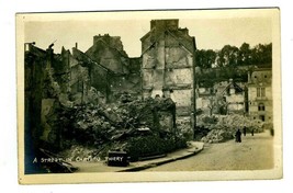 A Street in Chateau Thiery France Real Photo Postcard Bomb Damage World War One - £14.00 GBP