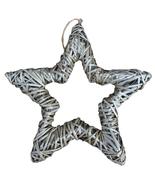 Antique Wash Wicker Open Star Christmas Decoration - £22.71 GBP