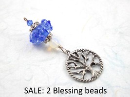 SALE: Choose 2 Blue Blessingway beads - Tree of Life, Birth Goddess, Butterfly,  - £16.83 GBP