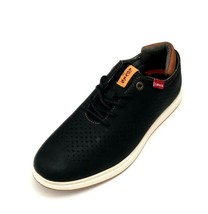 Levi&#39;s Men&#39;s Chester Waxed Casual Fashion Sneaker Shoes Black/White Size 8 - £47.37 GBP