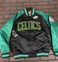 Boston Celtics Mitchell &amp; Ness Especial Caligrafía de Pesos Pesados Chaqueta S M - £101.97 GBP
