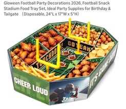 Football Party Decorations set Snack Stadium Theme party supplies - $29.58