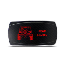 Rocker Switch for Jeep Wrangler JK Rear Lights Symbol - Horizontal - Red... - $17.80