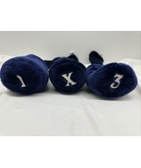 Golf Club Driver Head Covers 1 3 X Set Plush Soft Fuzzy Blue Barrel - $24.70