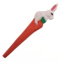Bunny Rabbit Wooden Pen Hand Carved Wood Ballpoint Hand Made Handcrafted... - £6.21 GBP