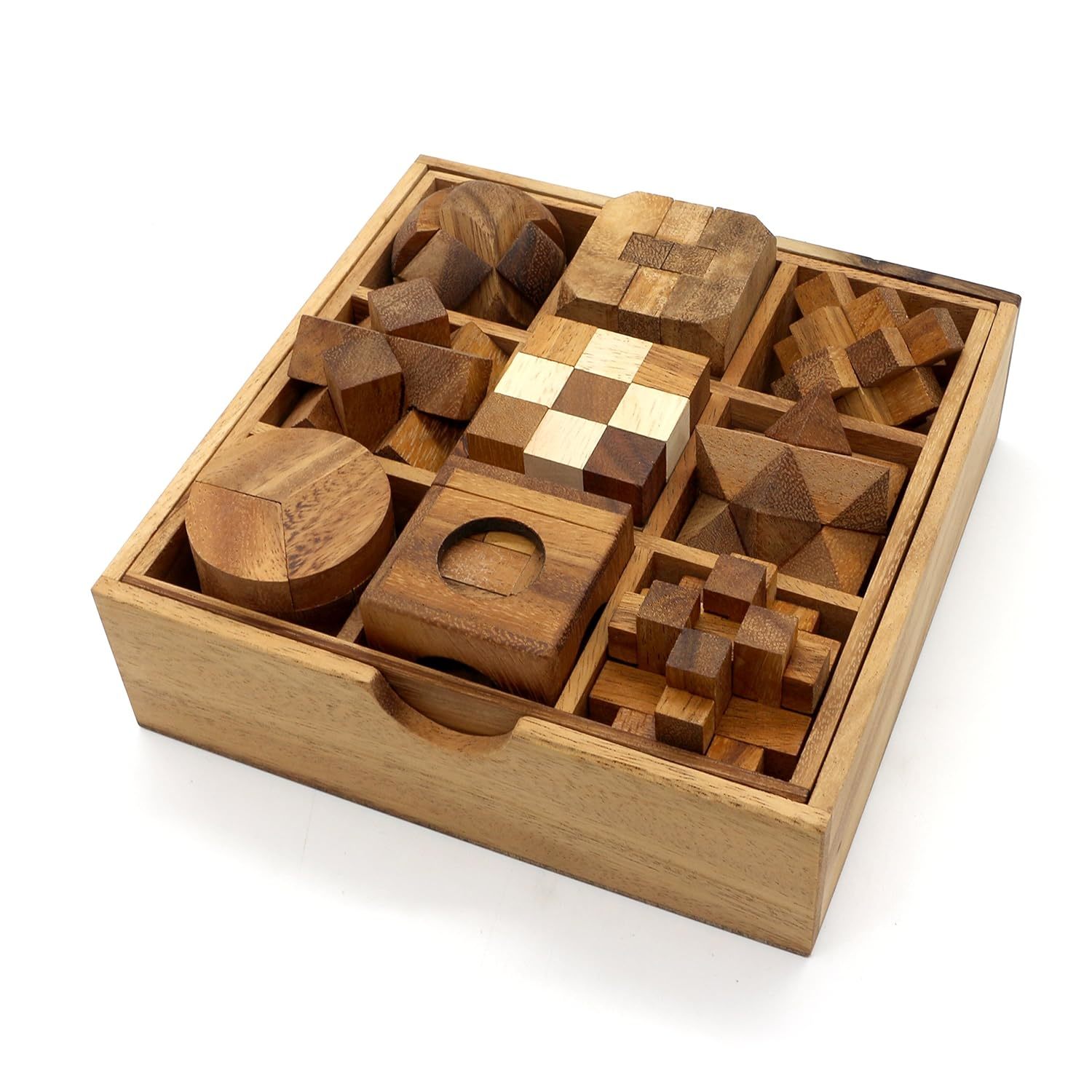 BSIRI Fun Games for Adults 3D Wooden Puzzle - Brain Teasers and Educational Game