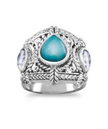 Sterling Silver Blue Topaz &amp; Turquoise Ring - $90.25 CAD