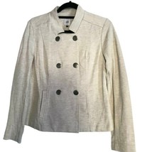CABI #3028 Womens Jacket CHARLIE Oatmeal Ponte Knit Double Breast Size S - £14.55 GBP