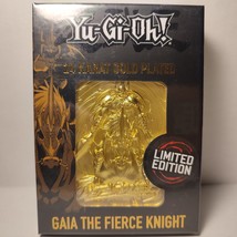 Yugioh Gaia The Fierce Knight Metal Card 24k Gold Plated Ingot Official Product - £38.57 GBP