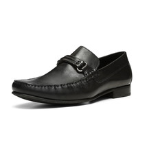 Donald Pliner Men&#39;s Donnie Calf Bit Loafer Moc Toe Buttery Leather Shoe Black - $125.00