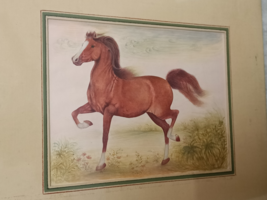 Brown Horse Abstract Painting on silk Handmade Miniature Art Work | 8x6 ... - £217.84 GBP
