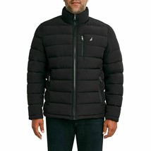 Nautica Men&#39;s Quilted Stretch Puffer Jacket, BLACK, S - £45.09 GBP