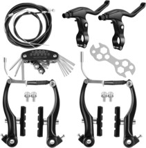 Hmseng 2 Pairs Bicycle Brakes, Universal Complete V Bicycle Brakes Set, Mountain - £27.09 GBP