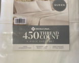 Members Mark 450-Thread-Cotton Count 4 Piece Sheet Set White Queen - £27.86 GBP