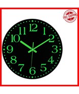 Battery-Powered 12-Inch Non-Ticking Clock with Luminous Numerals - Moder... - $34.91