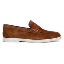 Belvedere Men's Walking Shoes Penny Loafer Niko Bourbon Suede Leather image 2